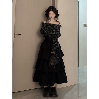 日系甜美优雅半裙2025秋季小个子蛋糕裙