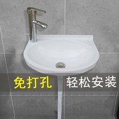 免打孔塑料简易洗手盆家用挂墙式 洗脸盆出租屋淋浴房工程承接面盆