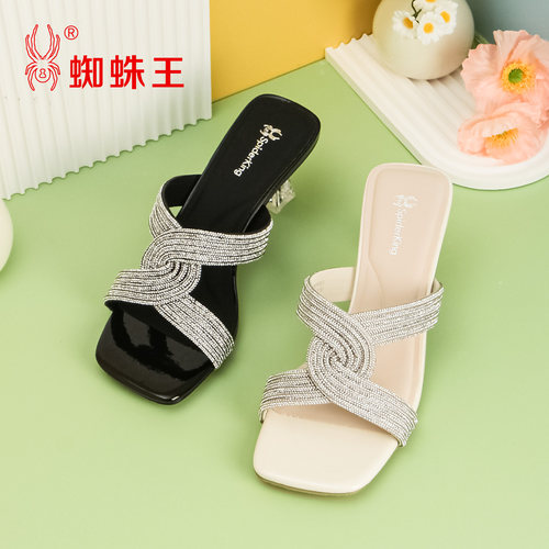 蜘蛛王高跟女凉拖鞋夏季新款