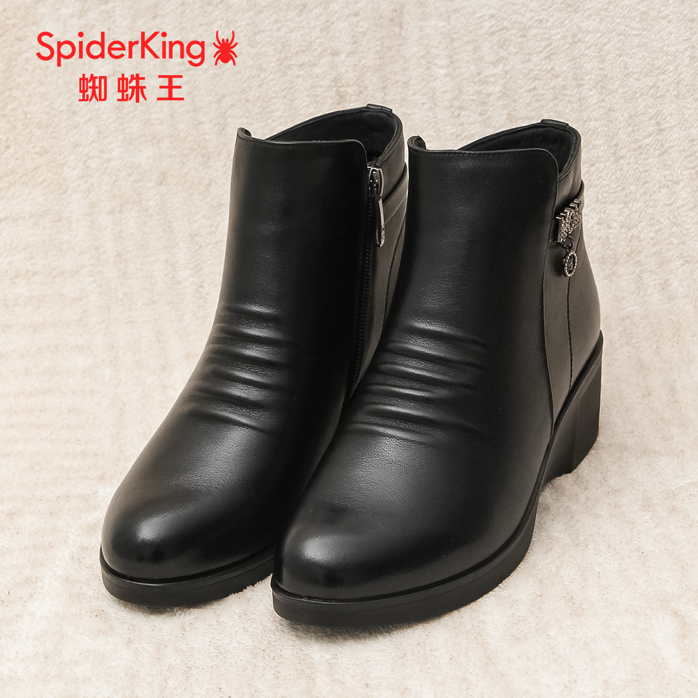 蜘蛛王加绒女棉鞋冬季新款