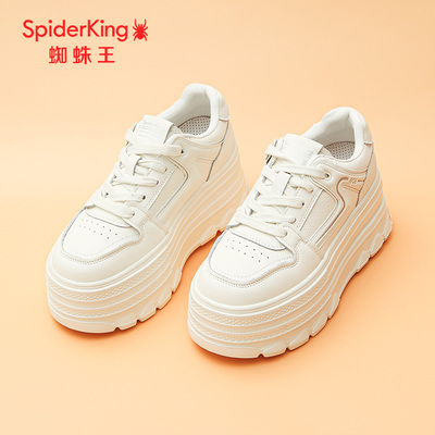 蜘蛛王休闲小白鞋秋季新款增高