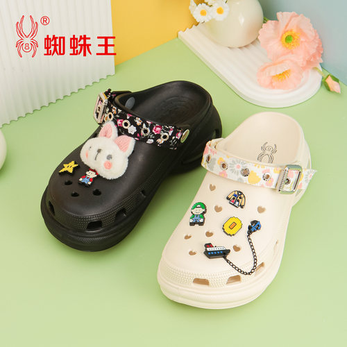 蜘蛛王正品洞洞女凉拖鞋夏季新款