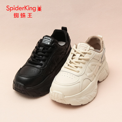 蜘蛛王皮面女老爹鞋冬季新款
