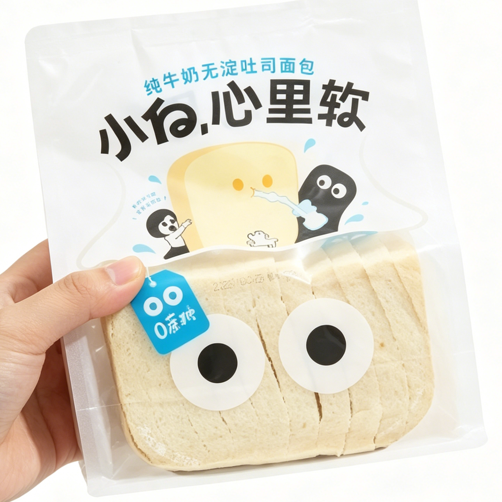 小白心里软纯牛奶无边吐司云朵面包0蔗糖添加营养早餐饱腹三明治图片