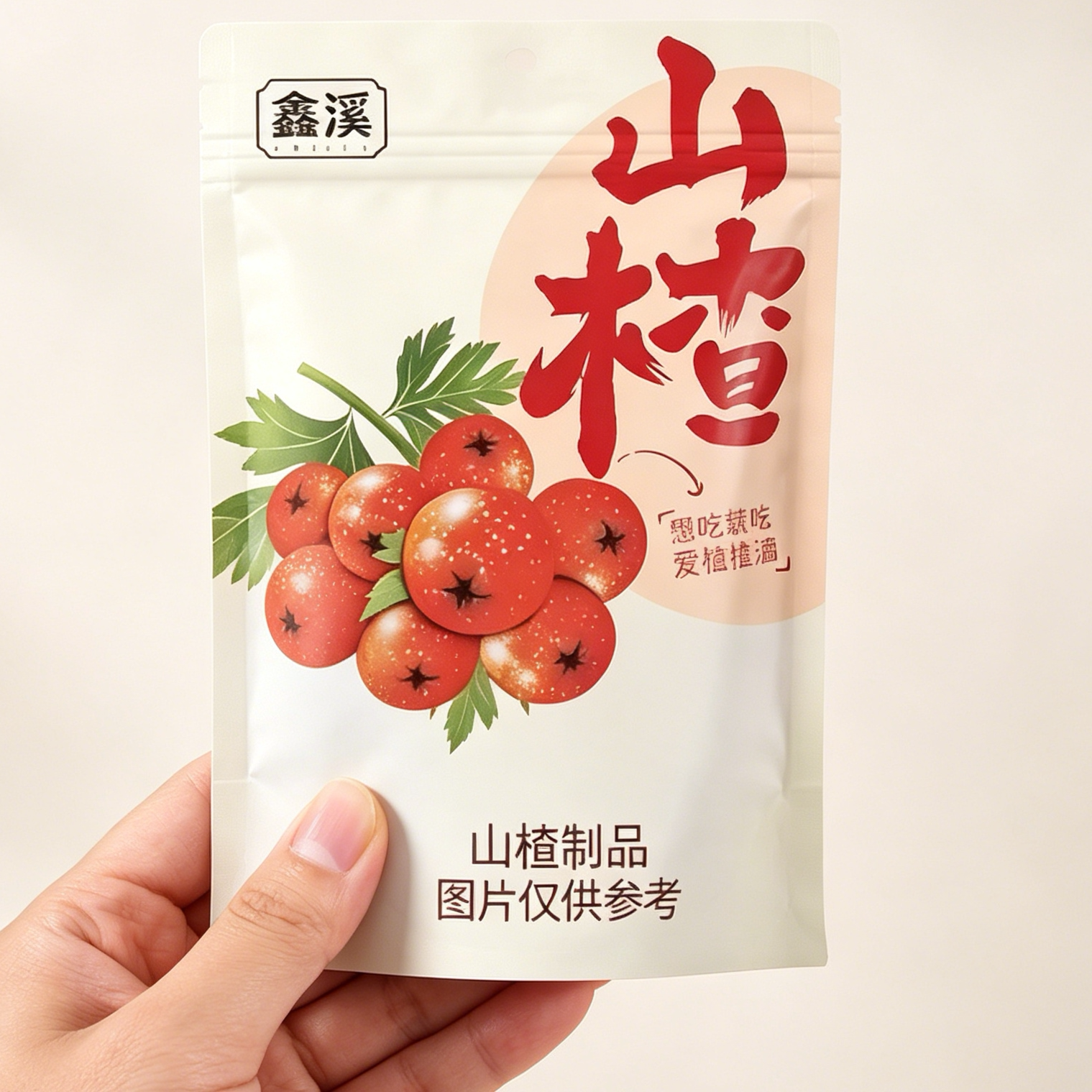 鑫溪雪花山楂片500g 酸甜可口山楂软片山楂干片方片原味散装
