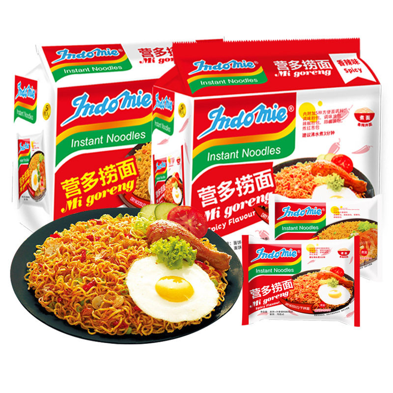 印尼进口营多捞面80g*5包 拌面炒面早餐面速食方便面