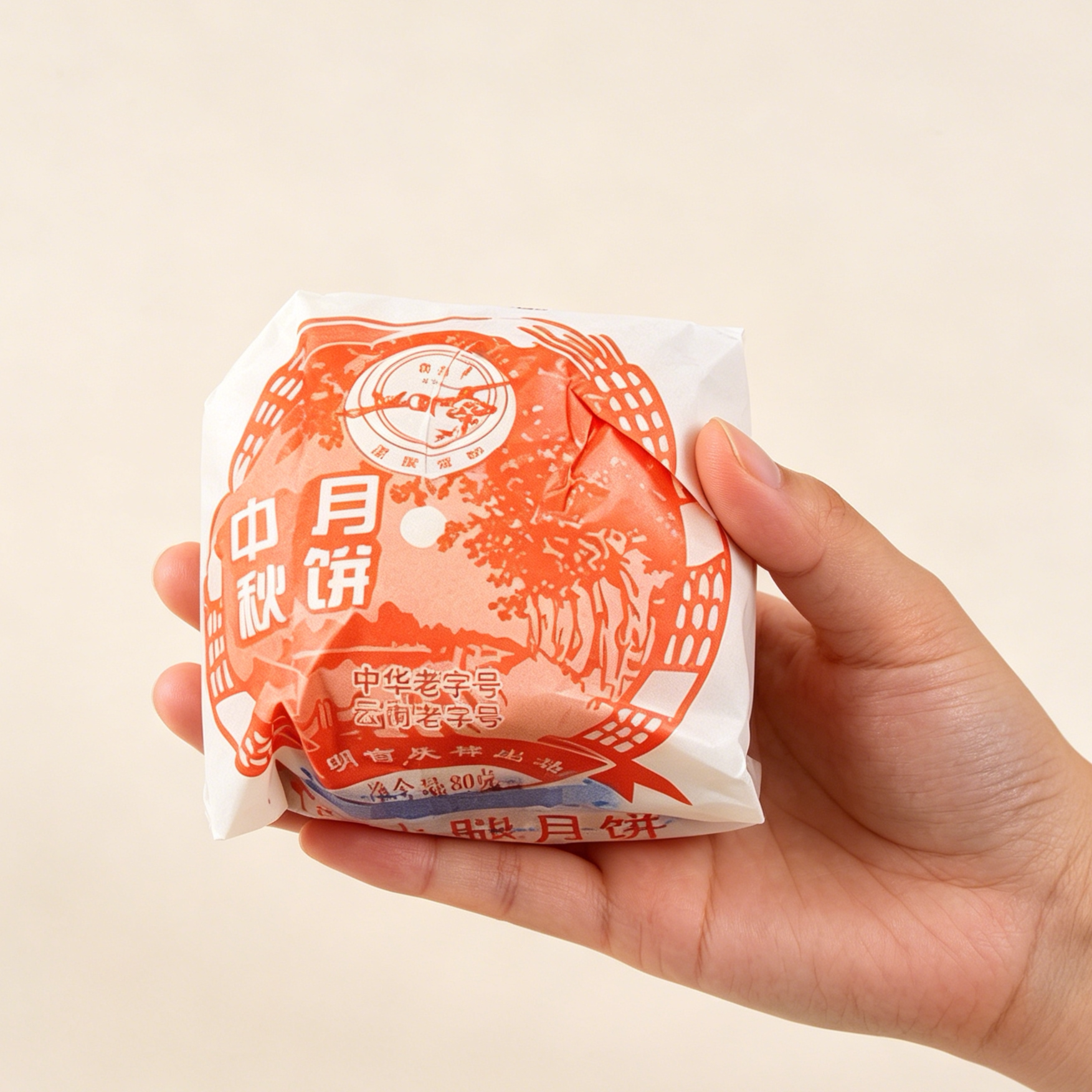 吉庆祥纸包云腿月饼老式传统手工中秋滇式火腿饼糕点心云南特产