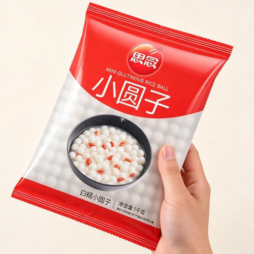 思念小圆子四喜小圆子小汤圆酒酿圆子摆地摊冰粉小丸子商用
