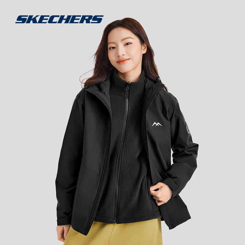 Skechers斯凯奇正品冲锋衣魔方系列男女款三合一防风防水登山外套,户外/登山/野营/旅行用品,冲锋衣,淘宝优惠券,粉丝福利购,淘宝优惠卷