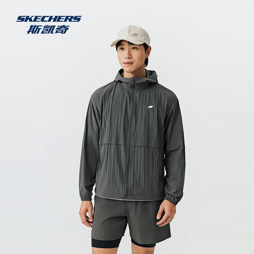 Skechers斯凯奇梭织防晒外套新款男女同款透气不闷汗防紫外线上衣