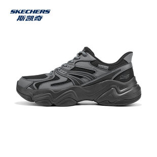 Skechers斯凯奇老爹鞋春季新款男款运动鞋轻量化时尚绑带增高跑鞋