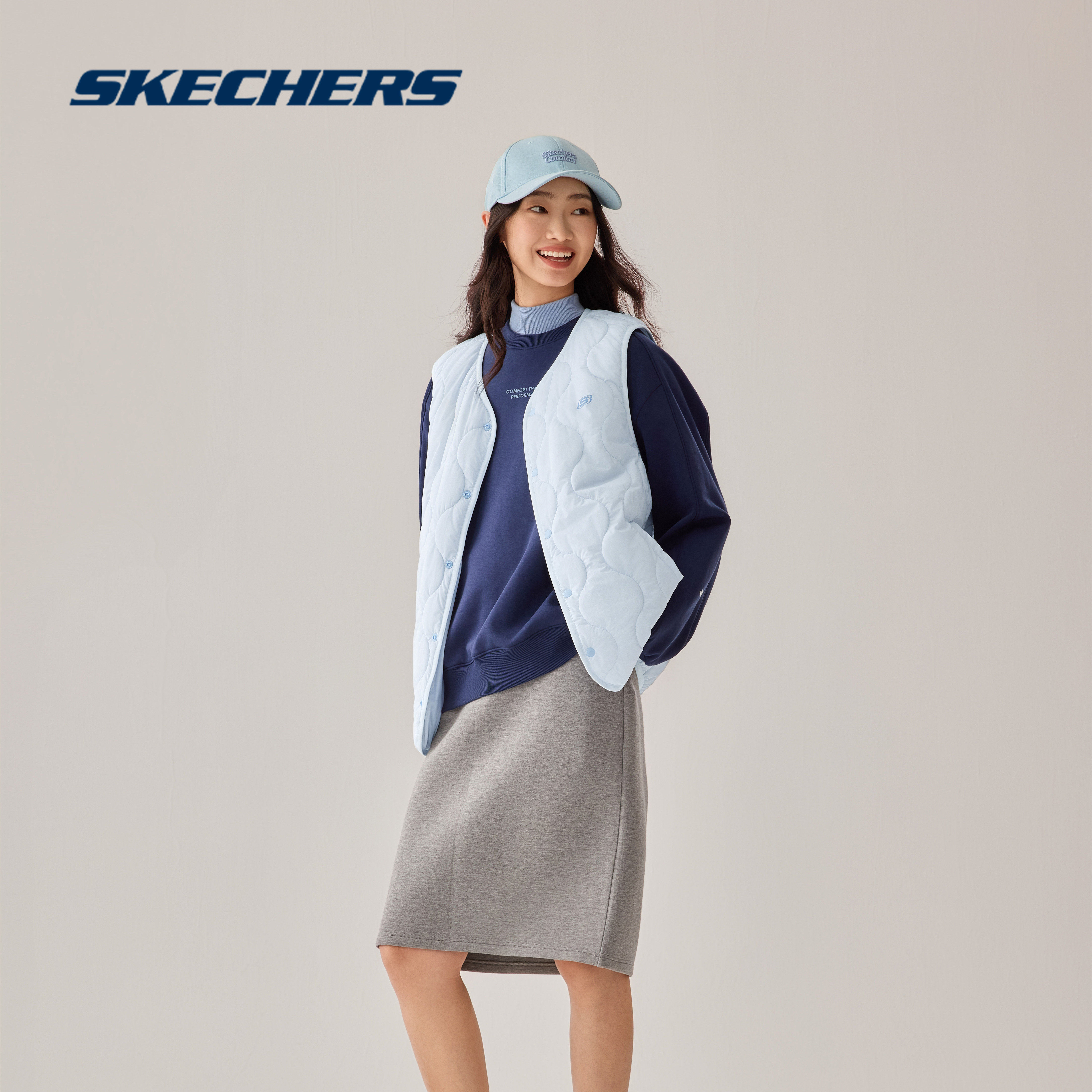 斯凯奇梭织马甲男女同款2025冬季保暖柔软舒适亲肤休闲运动百搭,运动服/休闲服装,运动背心,淘宝优惠券,粉丝福利购,淘宝优惠卷