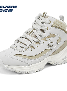 斯凯奇秋季高帮绑带设计运动鞋轻质减震柔软休闲鞋时尚百搭169075