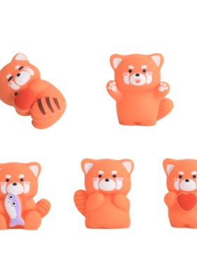 卡通立体公仔diy小熊猫 树脂饰品桌面摆件饰品配件挂件