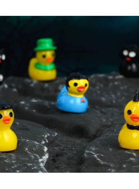 卡通DIY配件创意立体炫酷鸭子公仔 树脂桌面摆件DIY自制配件