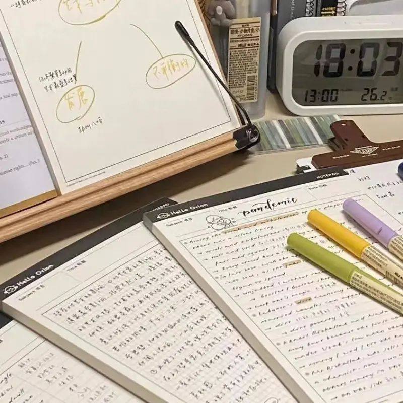 可撕拍纸本ins风文具记事本日记方格纸笔记本草稿本