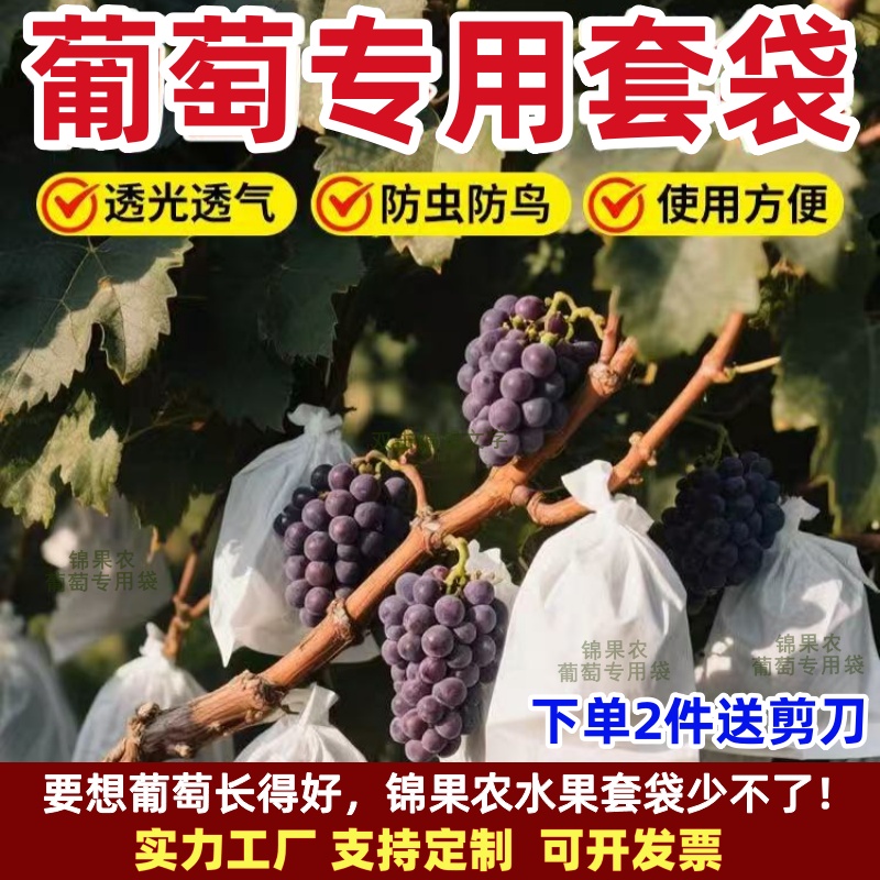 葡萄专用套袋防虫防晒水果袋子保护袋加厚绿色葡萄袋子防水
