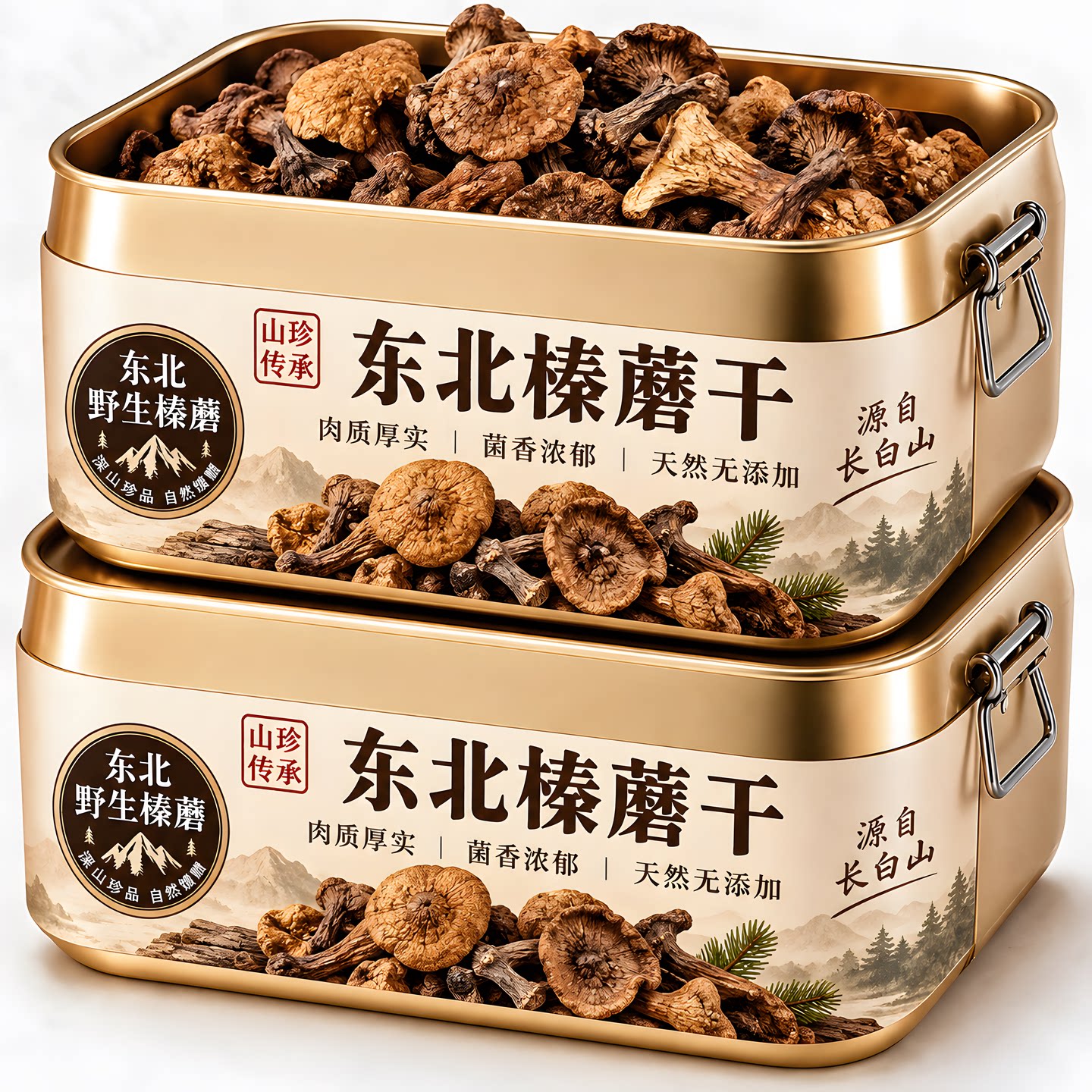 东北长白山特产级榛蘑250g小鸡炖蘑菇野生菌菇榛蘑丁无根臻蘑新货