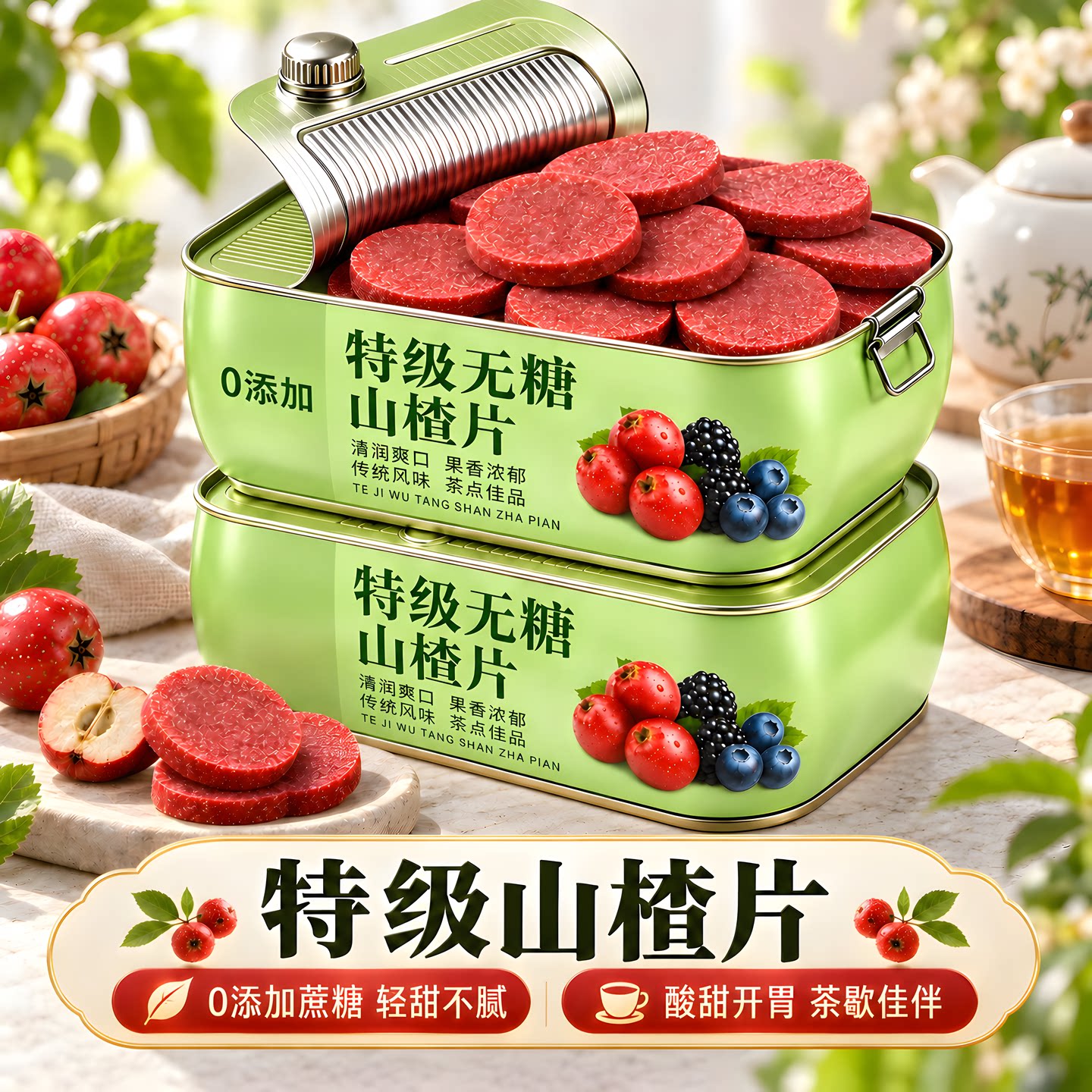 山楂片干正宗官方旗舰店原味山楂饼条酸甜开胃休闲山楂制品小零食