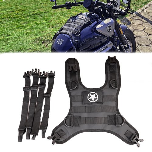 摩托车通用油箱马甲战术拓展收纳马甲摩托车通用改装无损配件