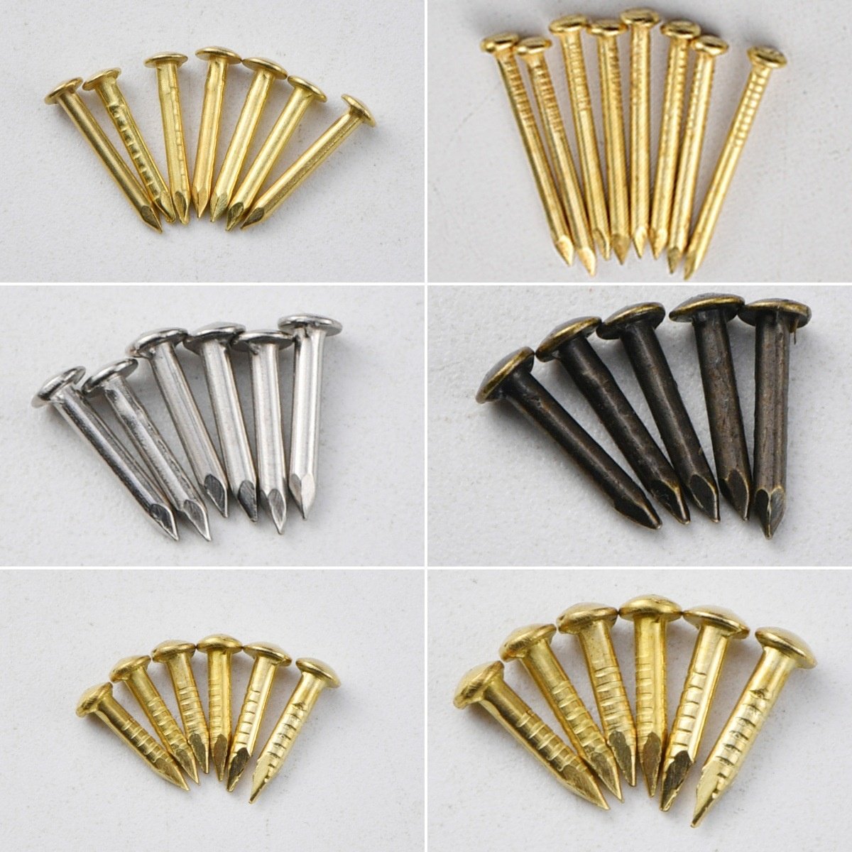 粗度1.5mm/1.15mm镀铜迷你小铁钉圆头钉装饰钉家具铁钉黄铜小铜钉