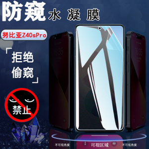 昌想 适用努比亚Z40Spro防窥水凝膜Nubia Z40pro引力版手机保护NX701J曲面屏贴膜NX702J灵笼限定版磨砂防刮5G