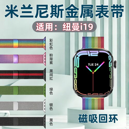 适用纽曼i19手表米兰尼斯表带