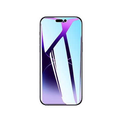 昌想苹果14抗蓝光护眼水凝膜前后