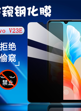 昌想  适用vivov21防窥膜vivo V23E钢化膜viviv20手机膜V21E全玻璃V20SE防偷窥保护模4G屏幕贴5G版抗指纹viv0