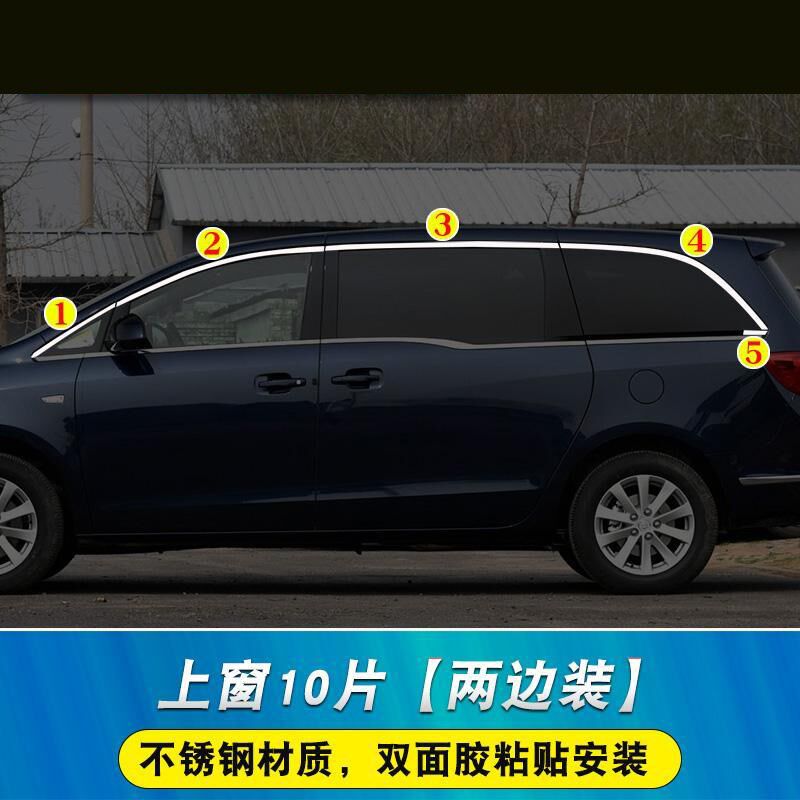 11-24款别克GL8胖头鱼陆上公务舱652T/25S车窗饰条车