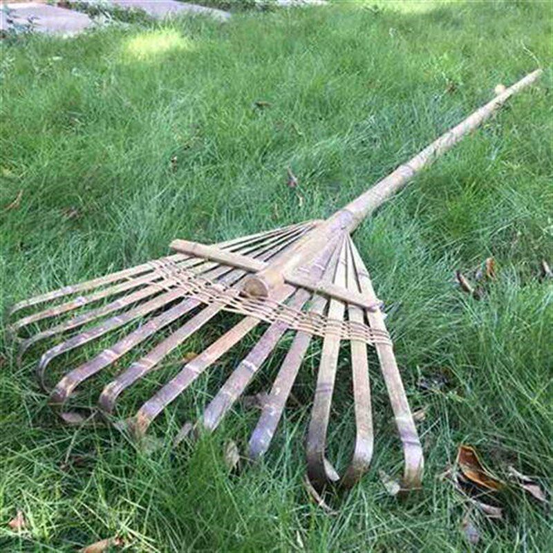 园艺工具耙耙子耙子竹垃圾耙子演新款道具子大农用表竹草扒耙耙搂