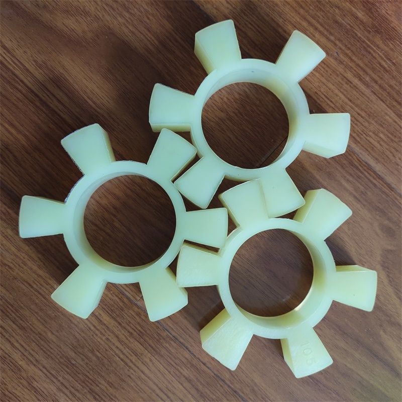 T型六角缓冲垫水泵联轴器弹性体梅花胶垫弹性块T65 70 75 80 94