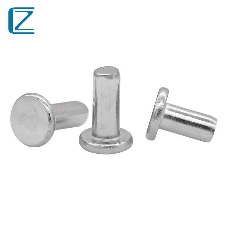 304不锈钢平头铆钉M2M3M4M5M6平圆头铆钉实心敲击式实芯柳钉GB109