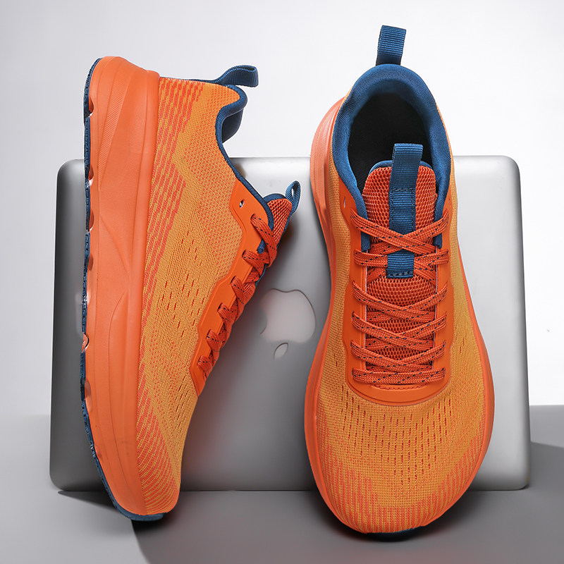 外贸跑鞋新款宽楦稳定支撑透气运动鞋男特大码减震马拉松跑步鞋子