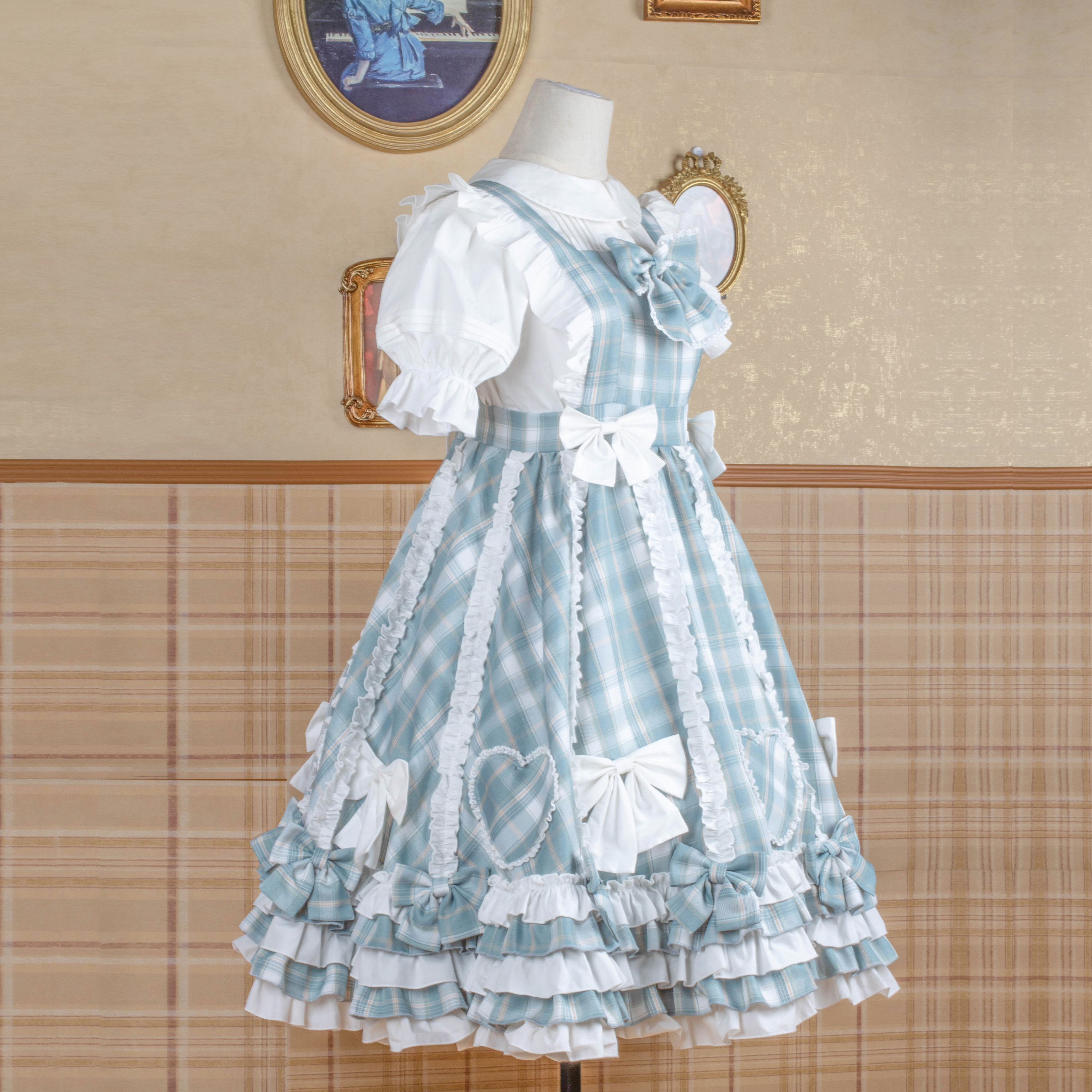 【东京旅行者】原创Lolita格子裙jsk洛丽塔日常甜美软妹服夏