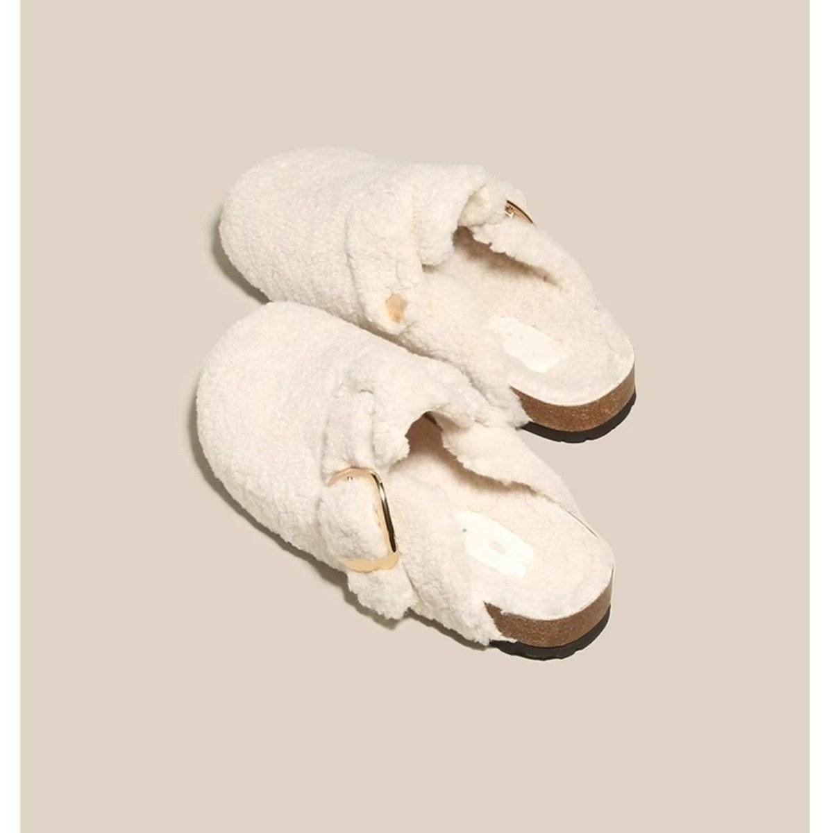 勃肯毛毛拖鞋女外穿2025年新款舒适保暖懒人一脚蹬平底包头棉拖鞋,户外/登山/野营/旅行用品,其他户外鞋,淘宝优惠券,粉丝福利购,淘宝优惠卷