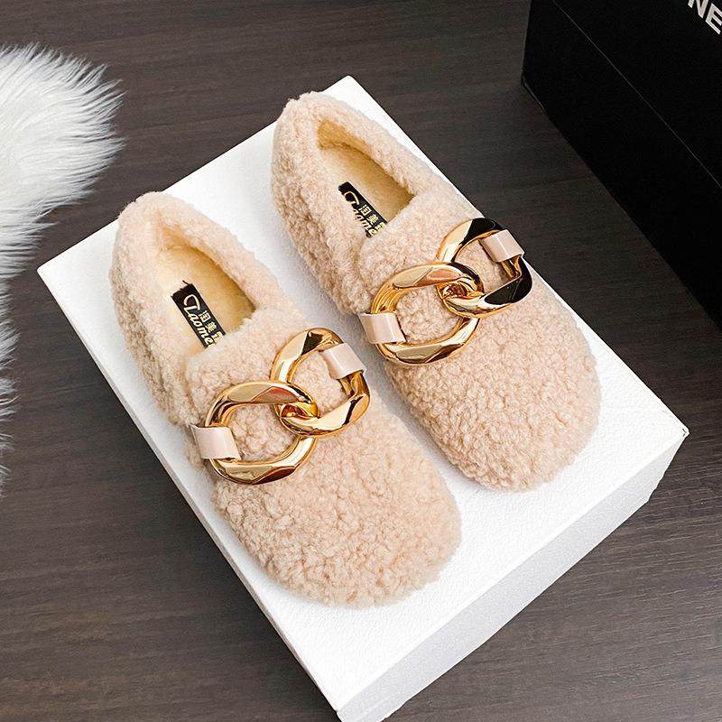 豆豆鞋女秋冬加绒羊羔毛棉鞋平底毛毛鞋大码女鞋40-43秋冬季棉鞋,户外/登山/野营/旅行用品,其他户外鞋,淘宝优惠券,粉丝福利购,淘宝优惠卷