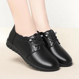 软皮妈妈鞋 926 平跟软底中老年皮鞋 女单鞋 927 工作鞋 2024秋新款