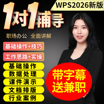 全套WPS Office视频教程零基础学Excel表格函数word/ppt办公课程