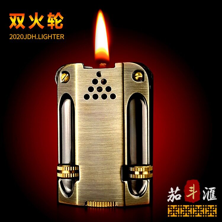 zorro/佐罗新款煤油打火机异形机双向砂轮两边打全铜男士收藏