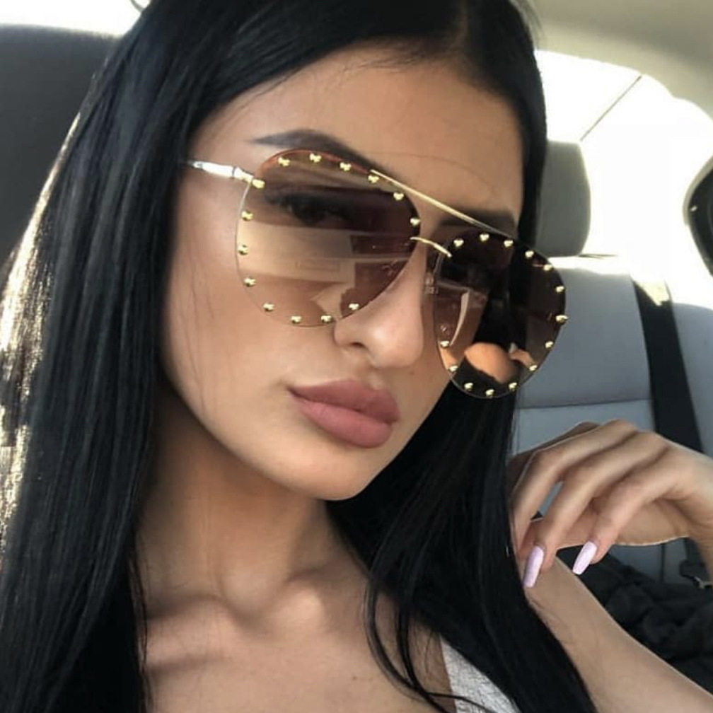 英系chrry koop欧美铆钉新款太阳镜女士墨镜蛤蟆潮ins时尚开车