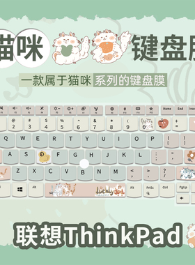 猫咪款键盘膜适用联想ThinkPad E15 E14 E16键盘保护膜X1 Carbon AI 2024笔记本S2 S3 X13电脑T14P P15v P16s