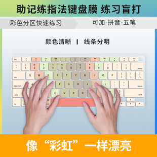适用苹果MacBook Pro/Air笔记本电脑键盘熟识指法练习器儿童学生盲打字练字编程键盘贴膜初学者盲训练法打字
