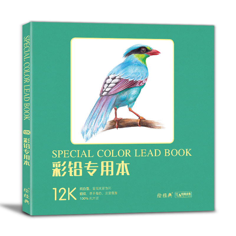 绘经典《彩铅专用本》40张12开绘画纸 彩色铅笔素描美术本