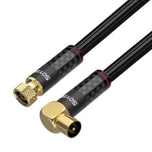 SOYIRI有线闭路TV电视机顶盒高清信号视频线RF头卫星射频连接天线