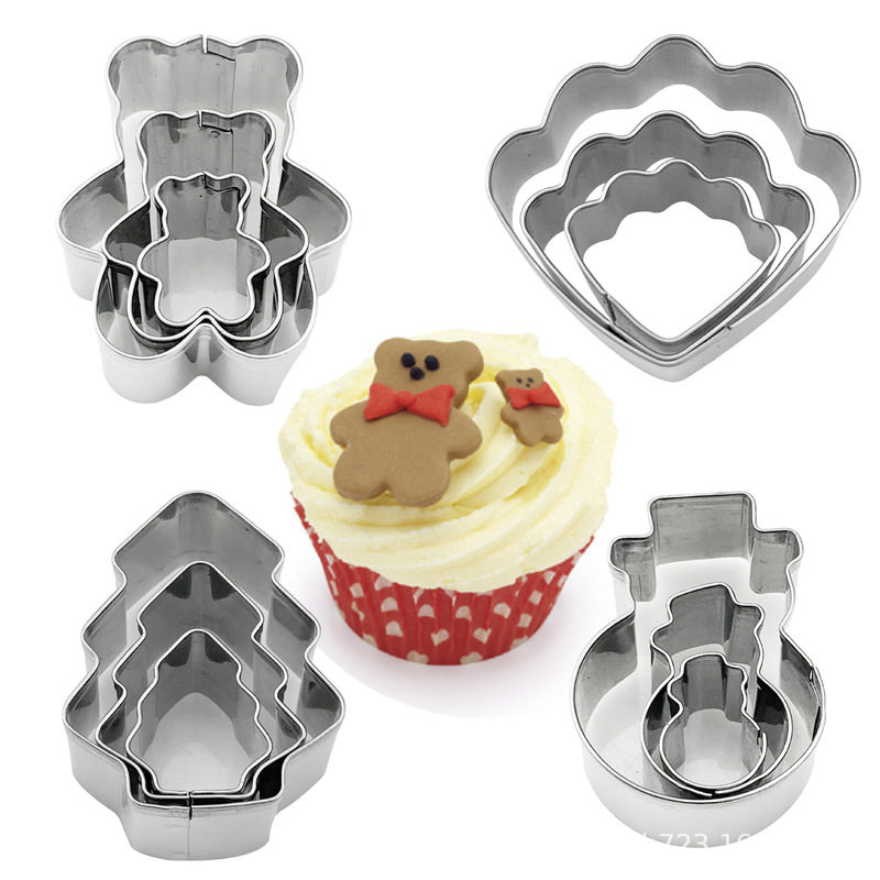 多款3件套不锈钢黏土聚合物耳环切割器DIY模形烘焙饼干模具曲奇刀,厨房/烹饪用具,烘焙模具,淘宝优惠券,粉丝福利购,淘宝优惠卷