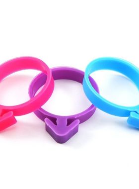 现货批发奶油裱花袋固定圈封口圈紫色硅胶圈蓝色彩色裱花袋扎带圈