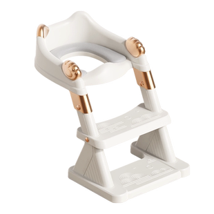 道理熊儿童马桶楼梯坐便器阶梯式男女宝宝折叠坐便圈踩脚凳马桶圈