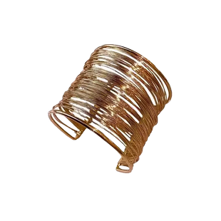 多层镂空开口手镯欧美金属风时尚气质臂环小众通勤新款手环手饰女