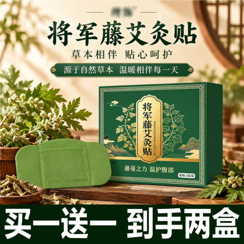 【理饰】将军藤艾灸贴正品蕲艾鸡矢藤腰腹两用蒸汽热敷贴中焦2cd